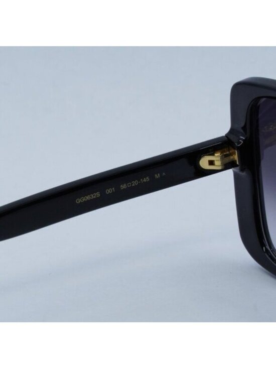 Gucci GG0632S 001 Sunglasses Black Square Frame, Grey Lenses main image 9